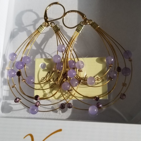 NiB ELLY PRESTON Gold Layered Teardrop Earrings - Picture 2 of 5